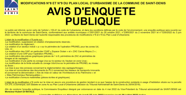 Avis d’enquête publique